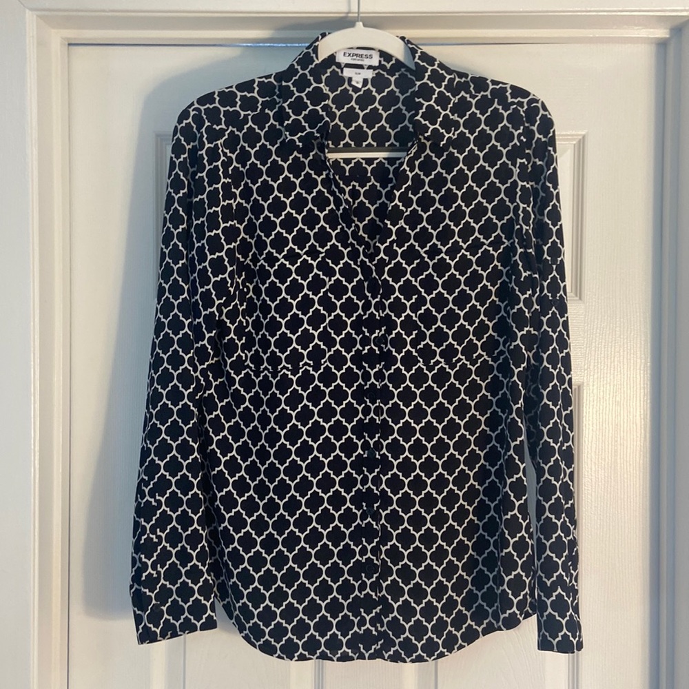 Button down long sleeve shirt.